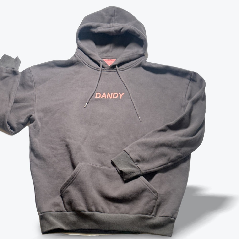 Dandy Worldwide Hoodie Self Care Skeleton Gray Pink Embroidered Selfie Unisex XL